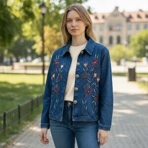 Vintage Embroidered Denim Jacket